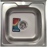 Mixxus z5050-08-180e (satin) кухненска мивка от неръждаема стомана (10028) Мивка за вграждане