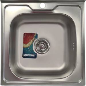Mixxus z5050-08-180e (satin) кухненска мивка от неръждаема стомана (10028) Мивка за вграждане