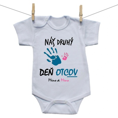 Boodyy Body s krátkym rukávom Náš druhý deň otcov s menom dievča