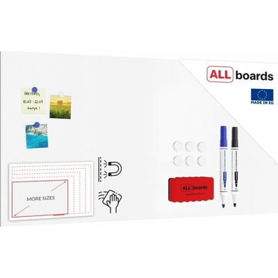 Allboards PME120x60 Magnetická tabule SLIMboard bezrámová 120 x 60 cm