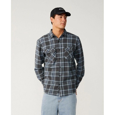 Rip Curl flanelová košile Premium Surf Griffin washed black