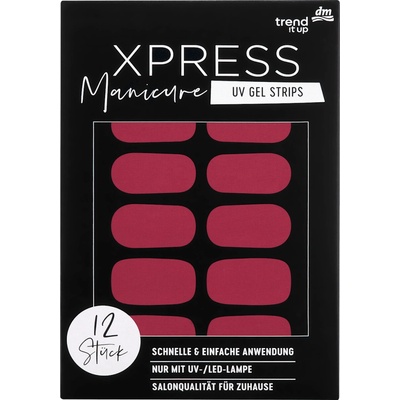 trend !t up fólie na nehty UV Gel XPRESS Manicure 110 Berry Blossom 12 ks