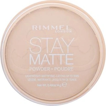 Rimmel London Stay Matte дълготрайна компактна пудра 14 g нюанс 003 Peach Glow