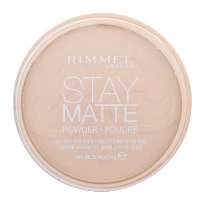 Rimmel London Stay Matte дълготрайна компактна пудра 14 g нюанс 003 Peach Glow