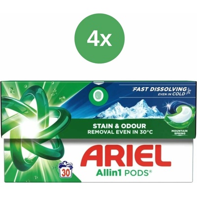 Ariel prací kapsle Mountain Spring 4 x 30 PD