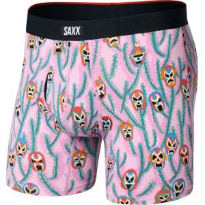 Saxx Мъжко синтетично термобельо Saxx Vibe Xtra Boxer Brief Fly Synthetic base layer - Lucho Libre / Orchid - размер XL (014-2279-2413)