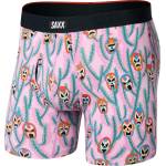 Saxx Мъжко синтетично термобельо Saxx Vibe Xtra Boxer Brief Fly Synthetic base layer - Lucho Libre / Orchid - размер XL (014-2279-2413)