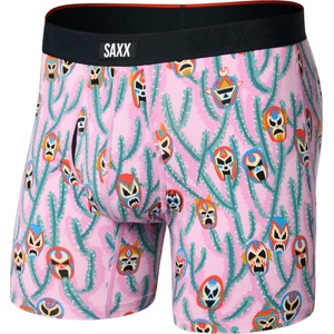 Saxx Мъжко синтетично термобельо Saxx Vibe Xtra Boxer Brief Fly Synthetic base layer - Lucho Libre / Orchid - размер XL (014-2279-2413)