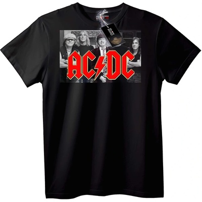 NOONEBRAND Тениска AC/DC Банда Снимка - XS, Black