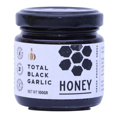 Black Garlic DownVillage Borovicový med s čiernym cesnakom 100g