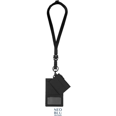 Šňůrka na krk Neoblu Charlie Pouzdro na kartu a telefon NB3797 Deep black