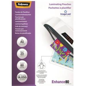 Fellowes Термоламиниращо фолио, 80 микрона, a5, гланц, 25 бр. , fellowes 5396003 (5396003)