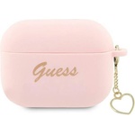 Guess Кейс Guess GUAP2LSCHSP за AirPods Pro 2, розов / розов, Silicone Charm (3666339111014)