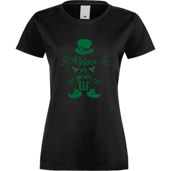 Image 1 of Дамска тениска Believe in your Elf черна