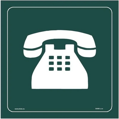 DUKO TELEFON symbol zelený Formát: 90 x 90 mm