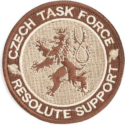 Nášivka CZECH TASK FORCE - RESOLUTE SUPPORT velcro COYOTE