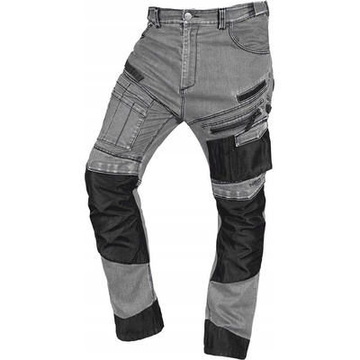 Neo Tools pracovní kalhoty DENIM zesílení Oxford šedé