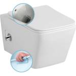 SAPHO Porto - Висяща тоалетна с биде, без ръб, бяла PZ102RX (PZ102RX)