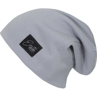 Esito žebrovaná čepice spadená Color grey šedá