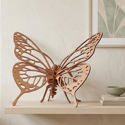 Graine Creative 3D dřevěný model Motýl 22 ks