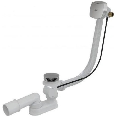 ALCAPLAST Sifón vaňový napúšťací 60cm chróm / plast A564CRM1, zátka d70mm guľatá A564CRM1