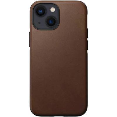 Nomad Modern Leather MagSafe Case - кожен (естествена кожа) кейс с MagSafe за iPhone 13 (кафяв)