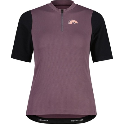 Maloja Дамска фланелка с къс ръкав за колоездене Maloja Women's ArlersteinM. Cycling jersey - Stormy Lilac Multi - размер XS (156-3038-0411)