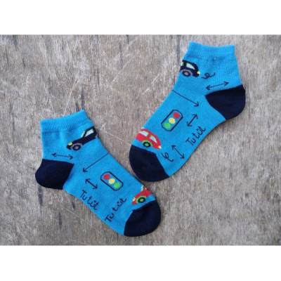 ponožky Autíčko T modrá