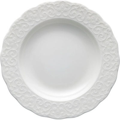 Brandani Bílý hluboký porcelánový talíř 22 cm Gran Gala