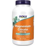 NOW NOW Magnesium Citrate 200mg, 250 Tablets - fitnesdobavki - 52,61 лв