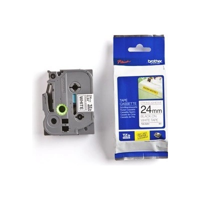 páska BROTHER TZS251 čierne písmo, biela páska extra lepivá ADHESIVE Tape (24mm) TZES251