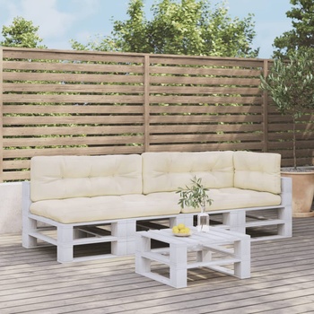 Image 1 of vidaXL Палетни възглавници, 5 бр, кремави, текстил (3217136)