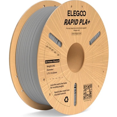 Elegoo RAPID PLA+ 1,75 mm 1 KG Cardboard Spool Grey ELEEG240428