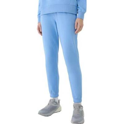 4F kalhoty z french terry z kolekce basic 4FWMM00TTROF1138 modré baby blue