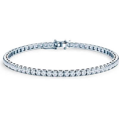 SAVICKI Тенис гривна Luminy 3, 0 мм: бяло злато, бели сапфири