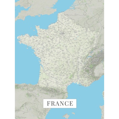 Plagát, Obraz - France color, 30 × 40 cm