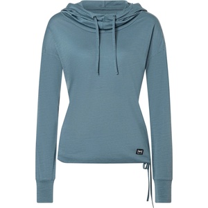 super. natural Дамски вълнен пуловер super. natural Women's Funnel Hoodie - Stormy Weather (105-4297-1614)