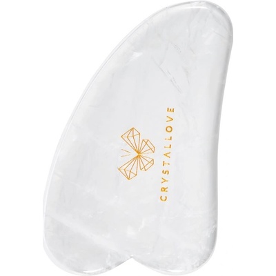 Crystallove Clear Quartz Gua Sha masážní pomůcka