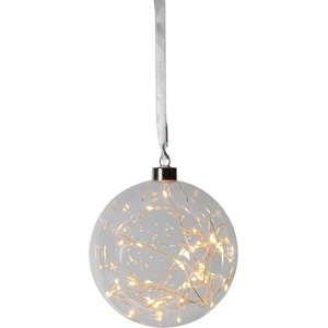 Star Trading Бяла коледна светлинна украса ø 15 cm Glow - Star Trading (457-75)