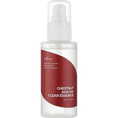 ISNTREE Chestnut AHA 8% Clear Essence обновяваща есенция за лице с aha киселини и екстракт от кестен унисекс 100 мл