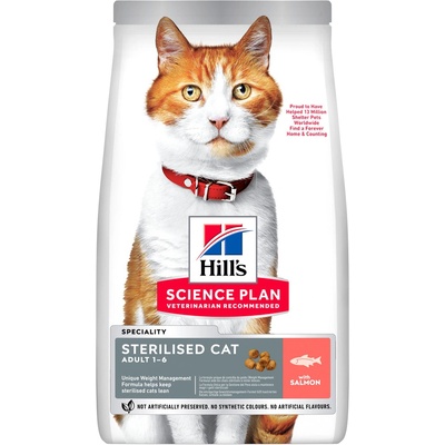 Hill's Science Plan granule pre kastrované dospelé mačky s lososom 3 kg