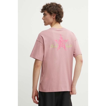Converse Памучна тениска Converse в розово с апликация 10025187-A02 (10025187.A02)