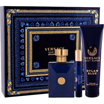 Versace Pour Homme Dylan Blue EDT 100 ml + EDT 10 ml + sprchový gél 150 ml darčeková sada