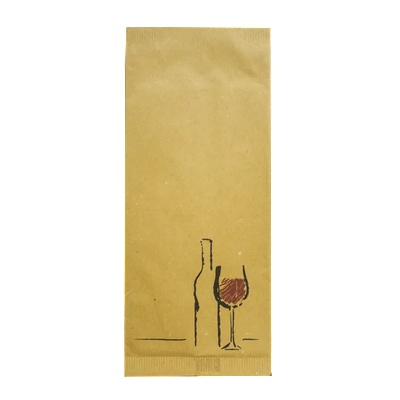 Horecano Хартиен джоб за прибори със салфетка с декор "Вино" 11x25cm (BP53)ПАКЕТ 125бр (012401)