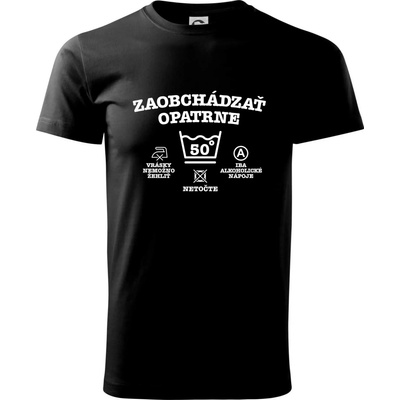 Zaobchádzať opatrne 50 tričko čierna