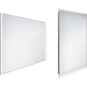 Nimco - Огледало със LED осветление, 80x70 см, алуминий ZP 11003 (ZP 11003)