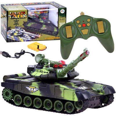 Tomido Bojový tank na dálkové ovládání 2,4 GHz maskovací zelená