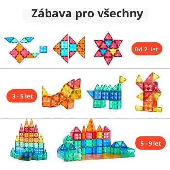 MiDeer Barevná magnetická stavebnice 100 ks