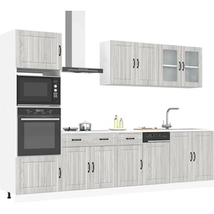 vidaXL Комплект кухненски шкафове от 7 части Kalmar, инженерно дърво (3314747)