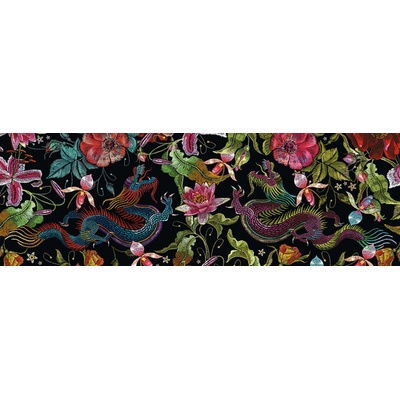 INTERDRUK Panoramatické puzzle Secret Garden Dračí zahrada 1000 dílků